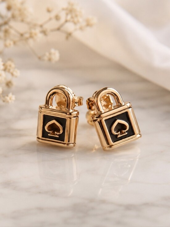 kate spade Jewelry - Kate spade Heart Lock Earrings